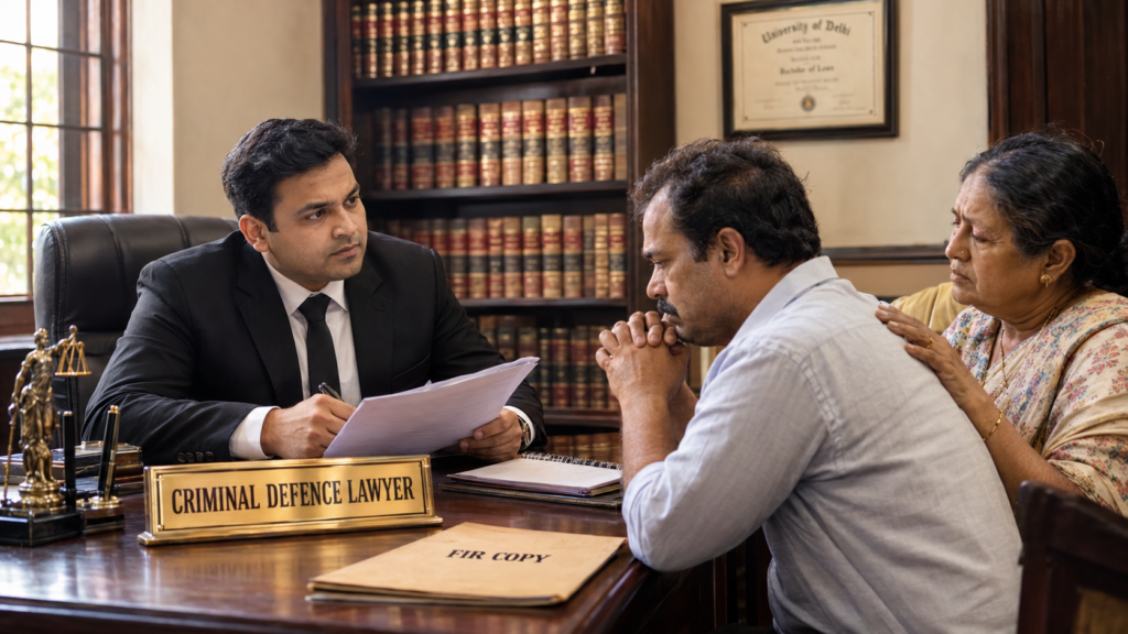 Best criminal lawyer in Kolkata advising a client during a case consultation